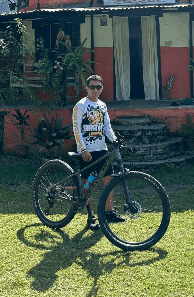 Me standing with my bike